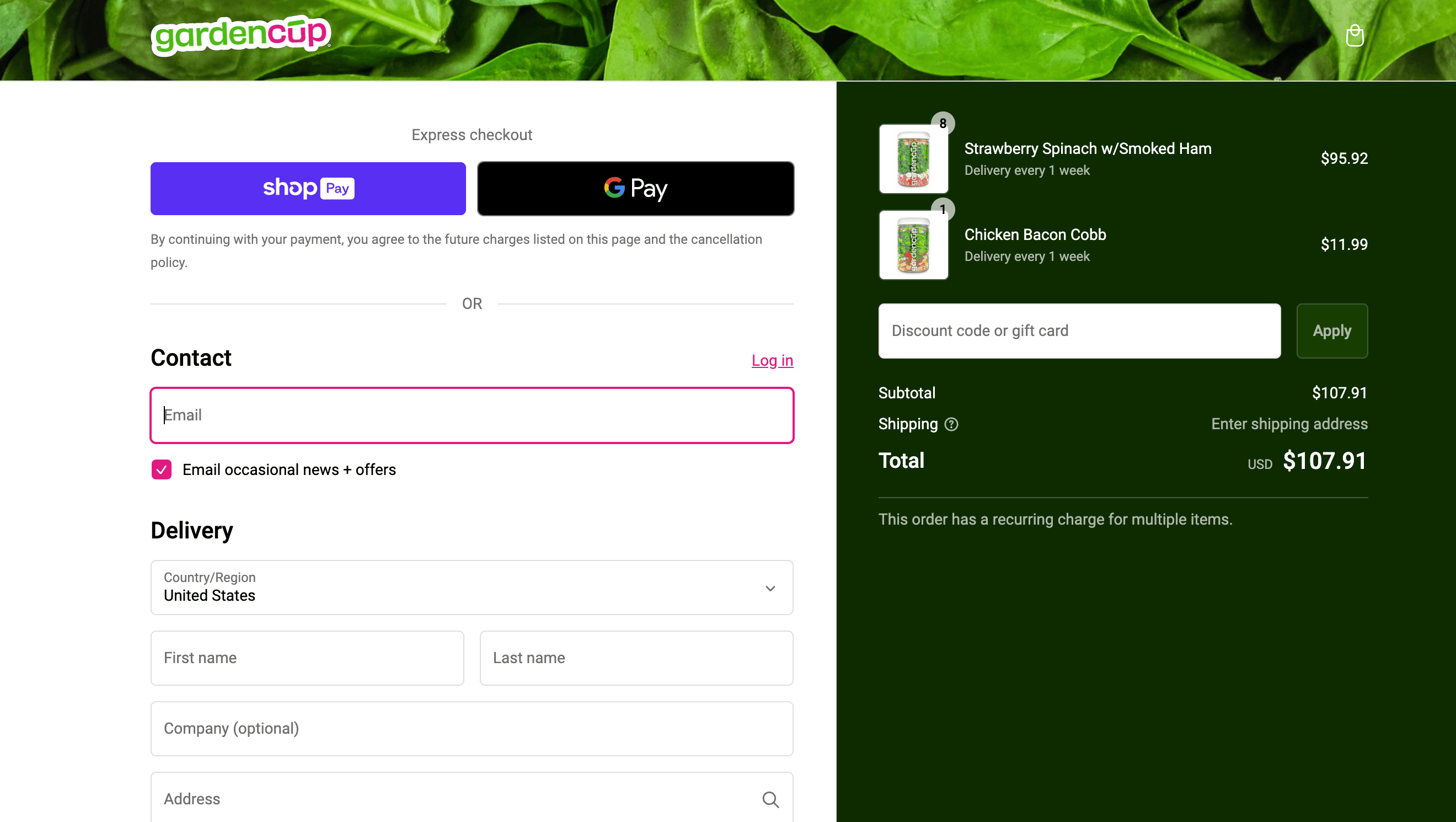 How to apply Gardencup coupon code